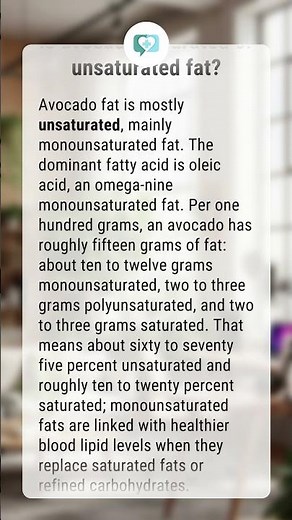 Is avocado saturated or unsaturated fat?