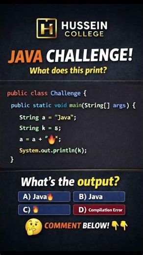 Java challenge! most beginners make mistakes in such a challenge 💀 #java #javaprogramming #coding