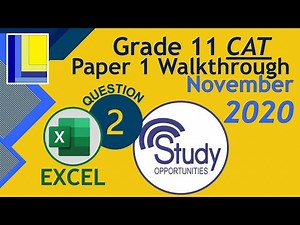 Computer Applications Technology | Grade 11 | Paper 1 Study Opportunities 2020 | Question 2