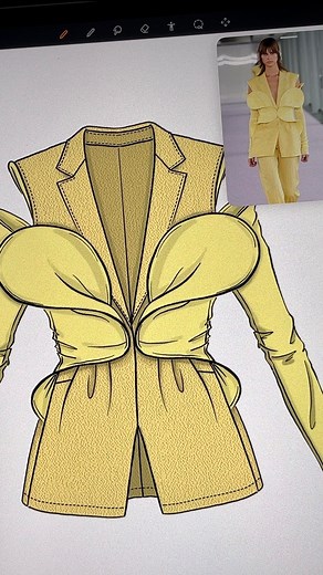 Fashionary on Instagram: "The symmetry tool is a feature that allows you to create symmetrical designs and drawings more accurately. It helps you achieve balance and consistency in your artwork by automatically mirroring your strokes, materials, or shading across a defined axis. App｜FashionDraw by Fashionary How｜Actions → Canvas → Turn on Symmetry Brand｜@delcoreofficial SS24 Look 24 #FashionDrawApp | #Fashionary Fashiondraw.app Fashionary.org"