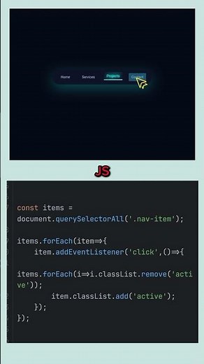 Amazing Navbar Hover Effect 🔥 | HTML CSS JavaScript Modern Menu UI