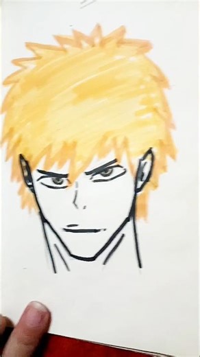 How to draw ichigo step by step tutorial #art #animeeart #animeeart #animeartwork #animestyle