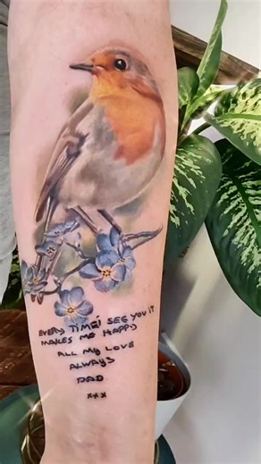 Robin Memorial Tattoo Designs for Loved Ones