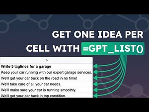 Create lists of data in Sheets with ChatGPT