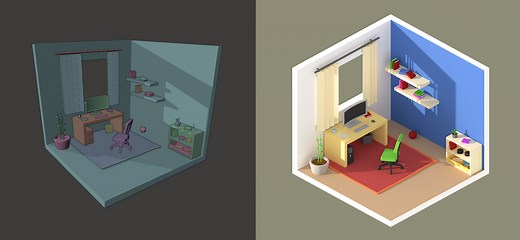 How to create Isometric Rooms with Blender 2.9