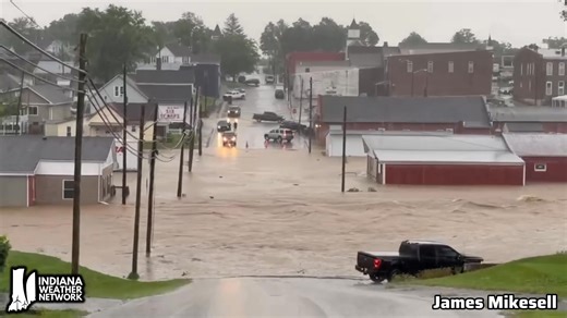 **OUTDATED** Video shows flash flooding from Friday evening in Salem, IN. Over 5” of rain was reported in a very short period. #INwx | Indiana Weather Network