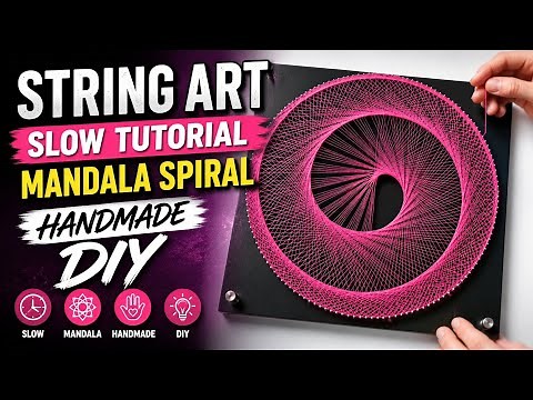 String art slow tutorial mandala spiral handmade DIY