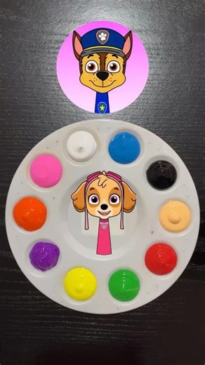 Sprunki OC Paw Patrol Colorful Mixing Skye 💜🩷 #colormixing #pawpatrol #colors #skye