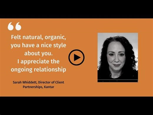 Testimonial Sarah Whiddett Director Client Partnerships Kantar | Perry Fletcher