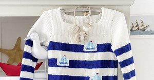Patron gratuit pour tricoter une marinière pour enfant