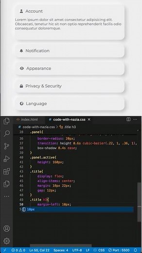 Neomorphic Accordion UI HTML CSS JavaScript