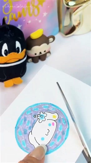 DIY Cute Character Melody Keychain ✂️✏️😊 Tutorial #diy #handmade #shorts