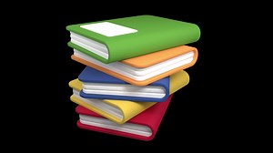 Download Rotating books animation. Stack of books. Stack of books rotating. Seamless and looped animation. Transparent background with alpha channel for free