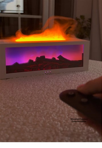 Simulated Fireplace Flame Humidifier Multicolor Led Fireplace This makes my room so cozy! #tiktokshop #tiktokfinds #tiktokmademebuyit #homehacks #creativefindsuk