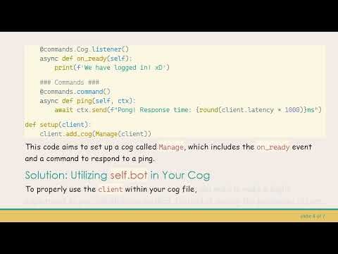 How to Use client Inside a Cog File for Your Discord Bot with Discord.py