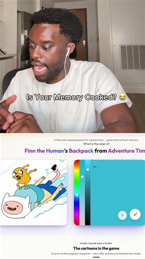 What's the color of Finn the Human's backpack from Adventure Time? #indiegame #toontone #newgames