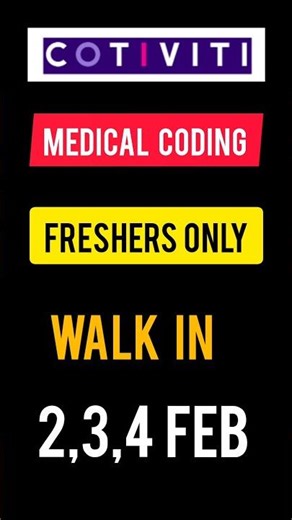 Medical coding jobs for freshers #medicaljobshub #freshersjob #medicalcodingjobs #walkindrive