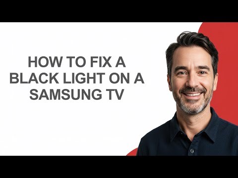 How to Fix a Black Light on a Samsung Tv - KevinHowTo