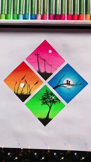 How to Draw Four Seasons | DIY Handmade Simplestrokes Drawing Tutorial