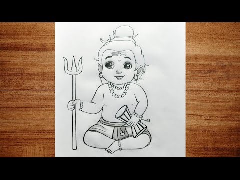 Bhole baba easy pencil drawing | Shivji Drawing Easy ‪@amazingaj26arts‬