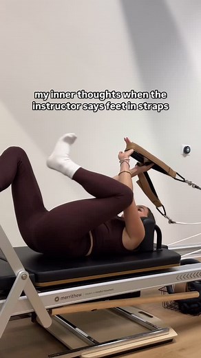 Arielle Berneman | Wellness & Fitness on Instagram: "Please tell me I’m not the only one  wellness, working out, workouts for women, pilates, pilates humor, fitness humor, feet in straps, pilates class, fitness inspo, workout classes, girly things #pilates #pilatesclass #pilateshumor #fitnesshumor #pilatescommunity #pilatesreformer #feetinstraps"