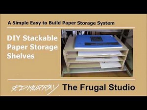 DIY stackable paper storage shelves