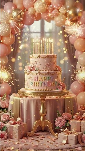 Elegant Happy Birthday Wishes 🎉 Luxury Birthday Greeting Video