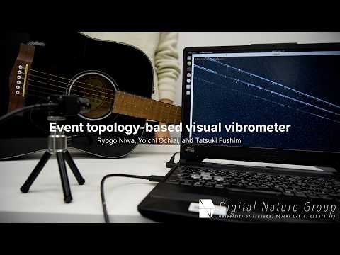 Event topology-based visual vibrometer