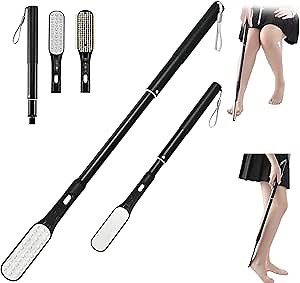Toe Gap Cleaning Brush, 18.82"-25.98" Telescopic Toe Cleaning Brush Long Handle, Toe Scrubber for Deep Cleaning and Exfoliating for Women and Men, Elderly