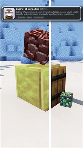 Cabinet of Curiosities showcase #minecraft #gaming #mod #shorts #datapack #texturepack