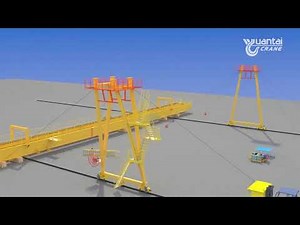Double Girder Gantry Crane Installation & Assembly 3D Video- Gantry & Goliath Crane Installation