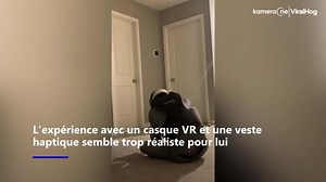 Un homme pète les plombs en jouant à un jeu d'horreur VR
