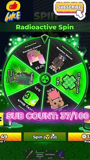Opening radioactive lucky block #foryou #roblox #shorts