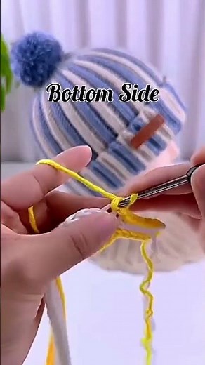 Crochet Hat Stitch Full Tutorial 👒 #knitting #handmade #crochetpattern #crocheting #diy