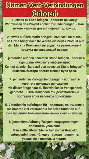Nomen-Verb-Verbindungen (bringen) #deutschkurs