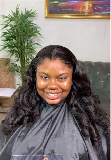 Watch me install on my beautiful bride… #kadunahairstylist #beforeandafter #frontalinstall #bridalhairstylistinkaduna