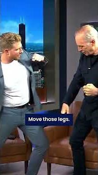 Actor Bob Odenkirk shows Fox 32's Jake Hamilton how to fake punch