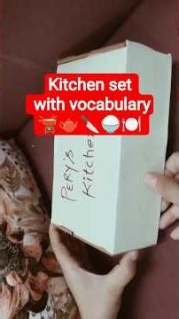 DIY Paper Kitchen set | Kitchen English Vocabulary #diy #craft #unboxing #handmade