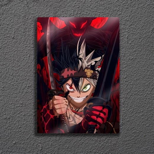 Asta and Liebe Metal Wall Art, Black Clover Demon Form Poster, Anime Fan Gift - Etsy