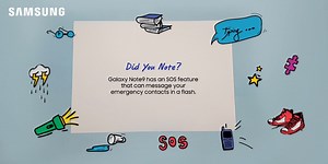 #DidYouNote how much the #GalaxyNote cares for you? It even has an SOS feature that sends audio or pics to your emergency contacts when you quickly press the power button 3 times. Who do you call when you need help? | Samsung