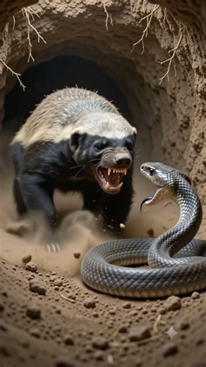 Honey Badger Takes on a Black Mamba: A Brutal Act of Revenge