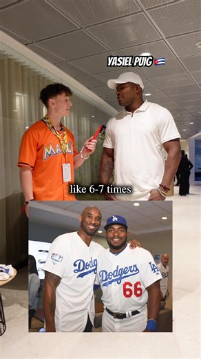 How Kobe Bryant became friends with Yasiel Puig…💜💛 #shorts
