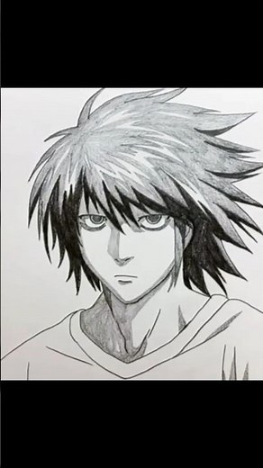 How to Draw L Lawliet || Death NoteAnime Drawing Step by Step