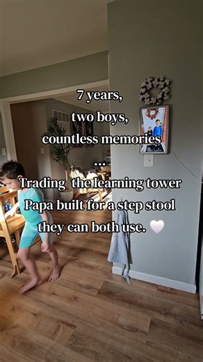 Seven years ago, my dad built this learning tower for Ronan, and it quickly became part of our