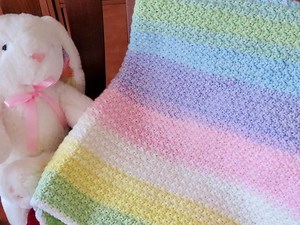 Crochet Double Rainbow Baby Blanket - Easy Crochet Pattern - Etsy UK