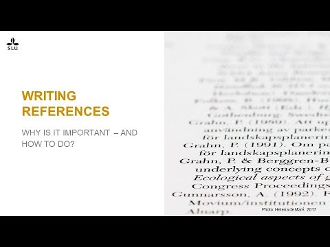 Writing references