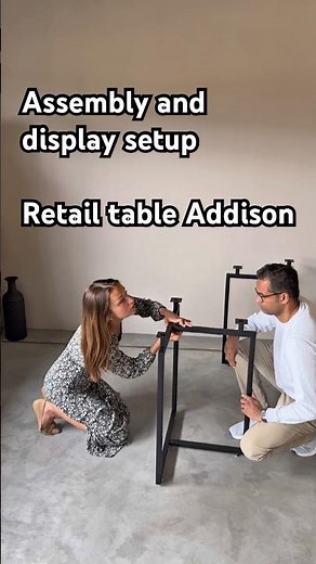 Design your boutique interior and display with the Addison table #visualmerchandising #retaildesign