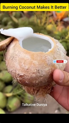 “Why This Coconut Is Burnt Before Eating! 😱🔥 #shorts #viral #trending