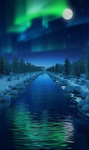 ASMR: Sunrise Over a Futuristic Stream with Soothing Sounds