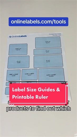 Find the perfect size label for your project using our printable size guide! #Label #labelsizeguide #freeprintable #smallbusinesstools #onlinelabels #fyp #capcut